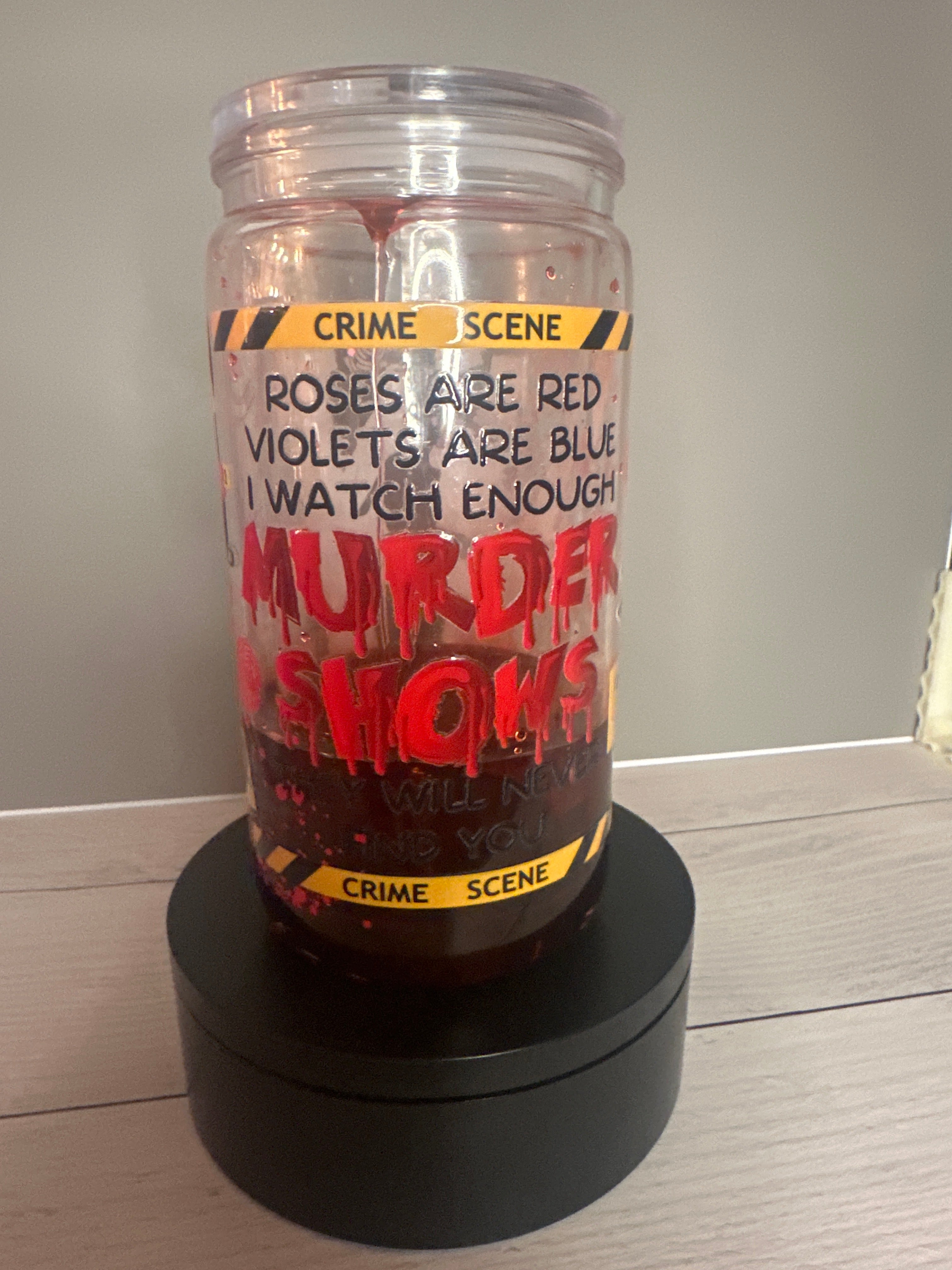 Acrylic 16 oz blood drip cup